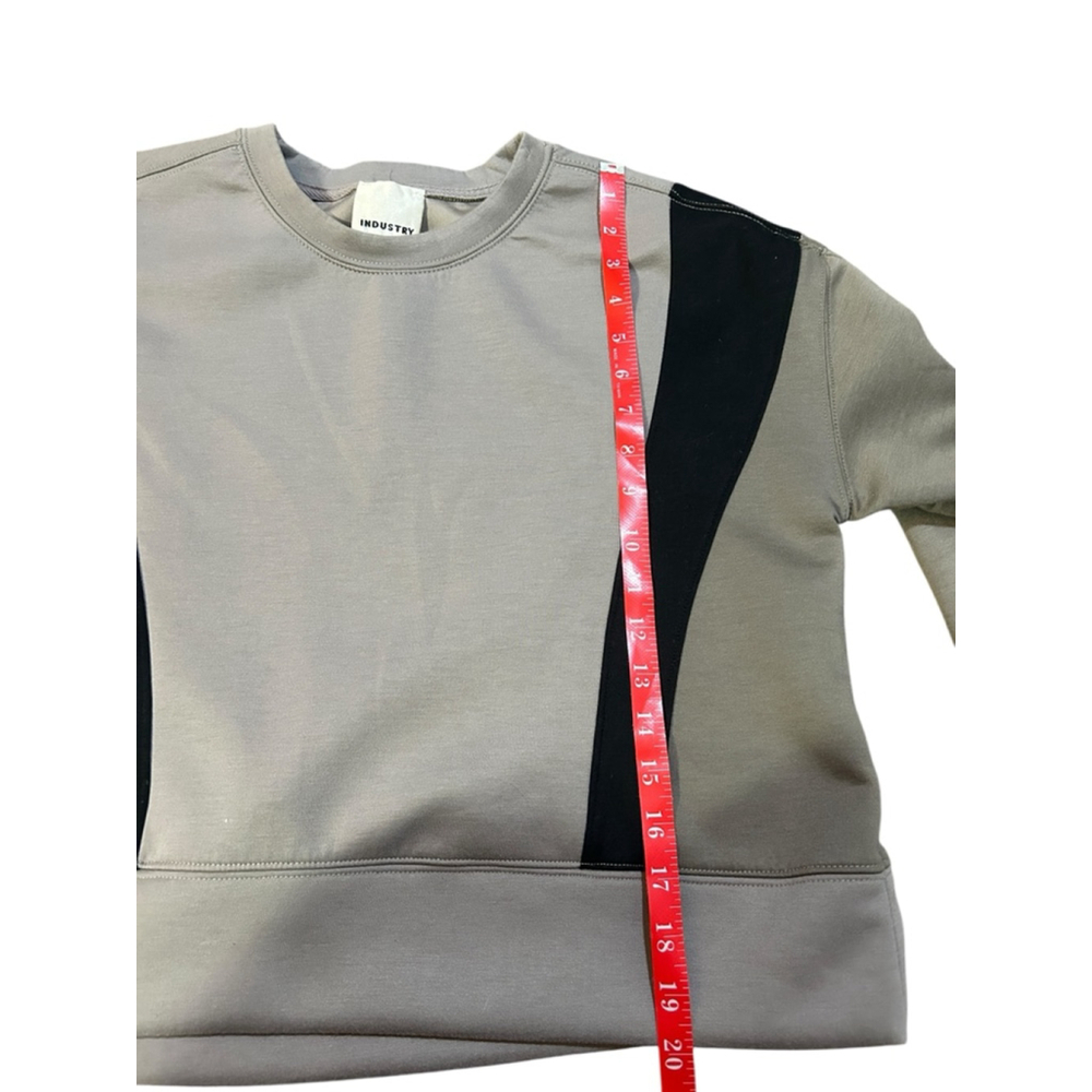 Women's Industry Public Clothing Gray Black Colorblock Sweatshirt S - Picture 7 of 7